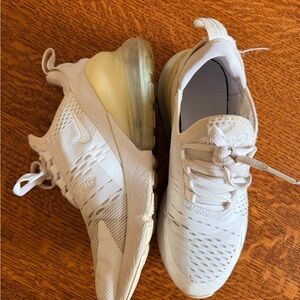 All White Nike Air Max 270 Sneakers Size 6